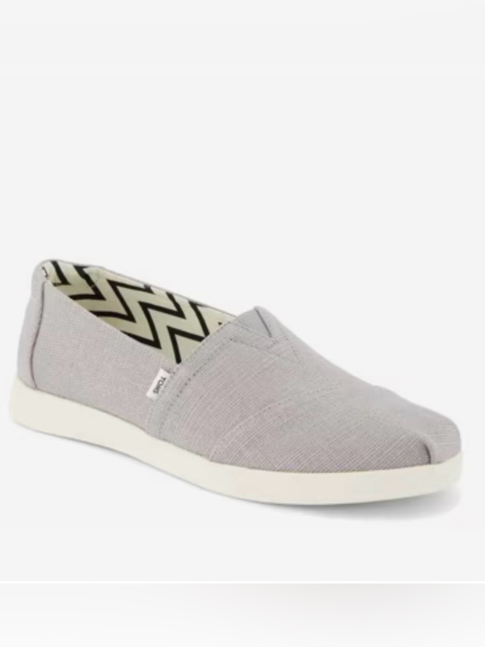 New Toms Alpargata Plus Slip On Light Gray Size 9.5 M